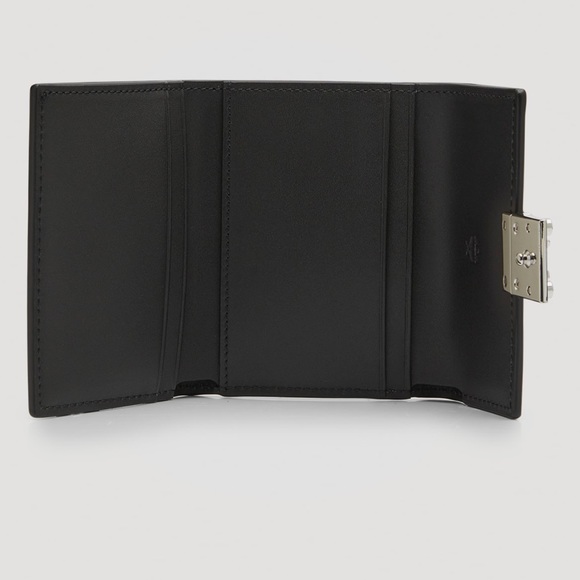 MCM Tracy Trifold Black Leather Mini Wallet - Picture 3 of 5